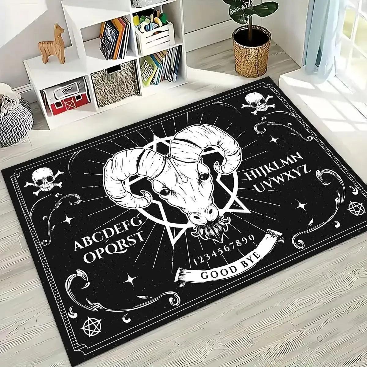 Retro Witch Ouija Gothic Spirit Board Rug Ouija Board Carpet Home Decor-MoonChildWorld