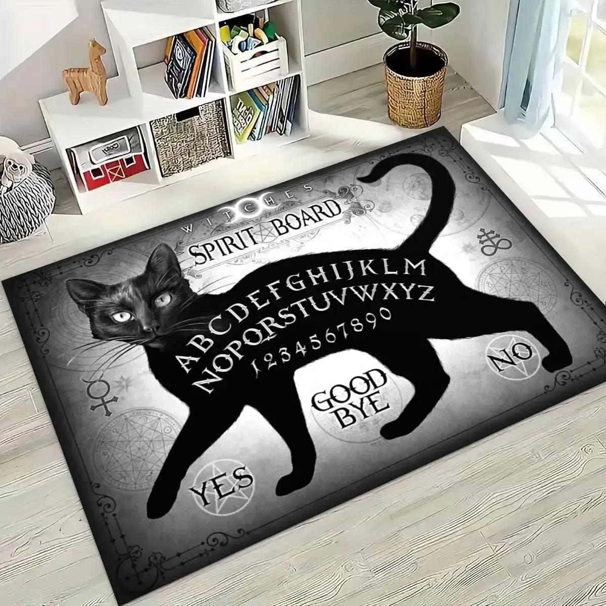 Retro Witch Ouija Gothic Spirit Board Rug Ouija Board Carpet Home Decor-MoonChildWorld