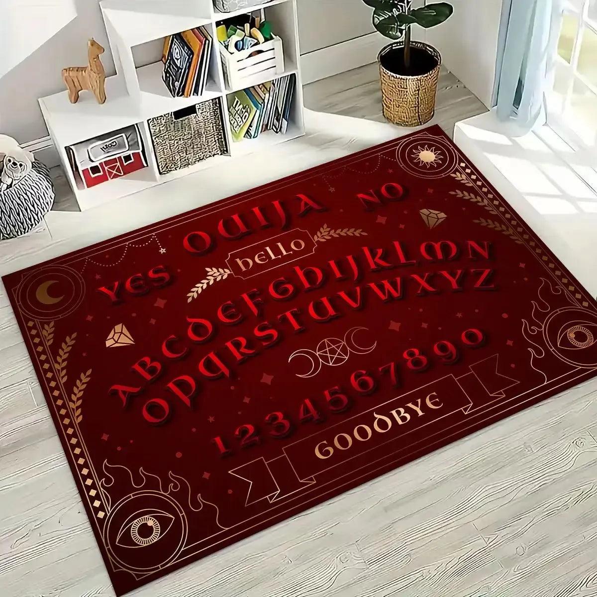 Retro Witch Ouija Gothic Spirit Board Rug Ouija Board Carpet Home Decor-MoonChildWorld