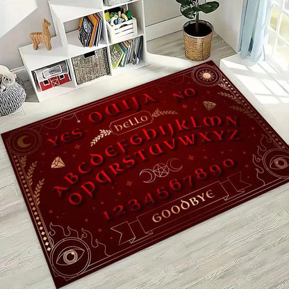 Retro Witch Ouija Gothic Spirit Board Rug Ouija Board Carpet Home Decor-MoonChildWorld