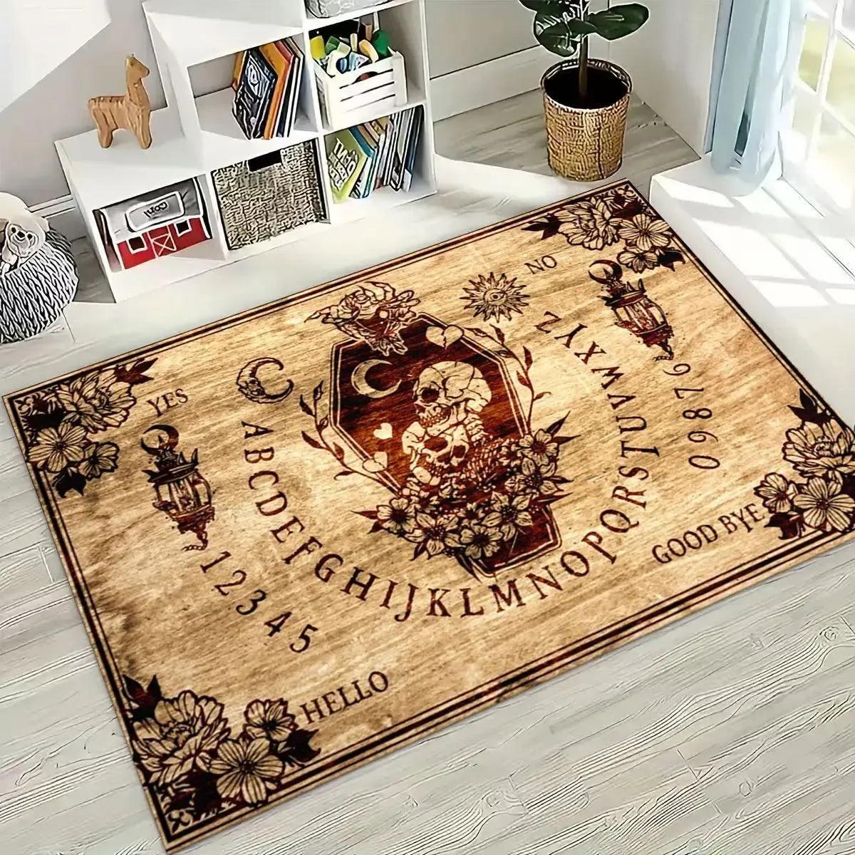 Retro Witch Ouija Gothic Spirit Board Rug Ouija Board Carpet Home Decor-MoonChildWorld