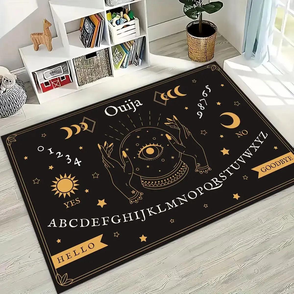 Retro Witch Ouija Gothic Spirit Board Rug Ouija Board Carpet Home Decor-MoonChildWorld