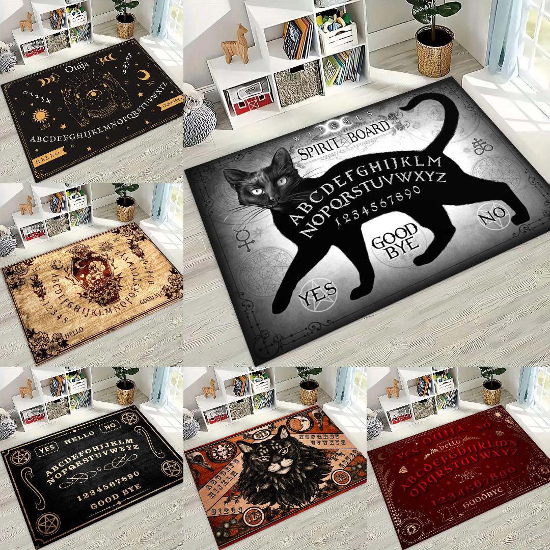 Retro Witch Ouija Gothic Spirit Board Rug Ouija Board Carpet Home Decor-MoonChildWorld