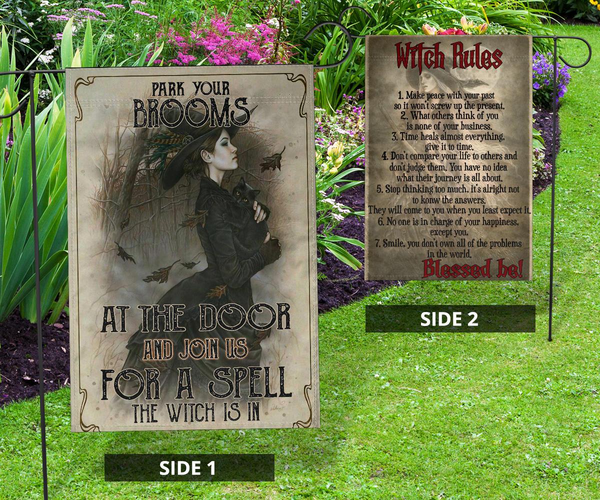 Rules of Witch Flag Halloween Decor-MoonChildWorld