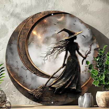 Dark Witch Silhouette Wall Sign Mystic Witch Wall Art-MoonChildWorld