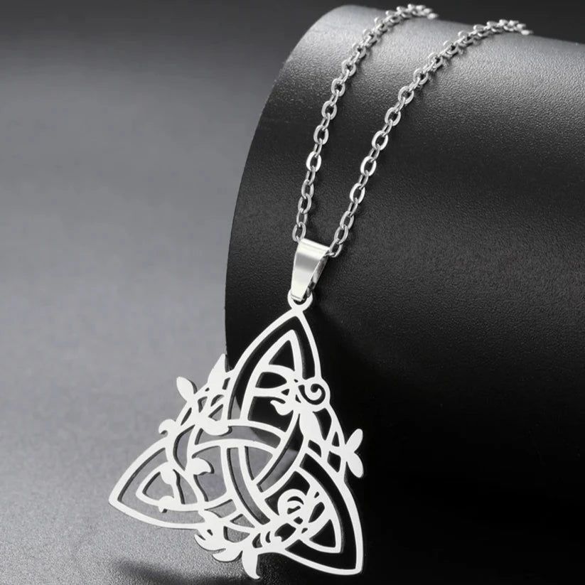 Celtic Trinity Knot Necklace Wicca Triquetra Necklace Witchcraft Jewelry-MoonChildWorld