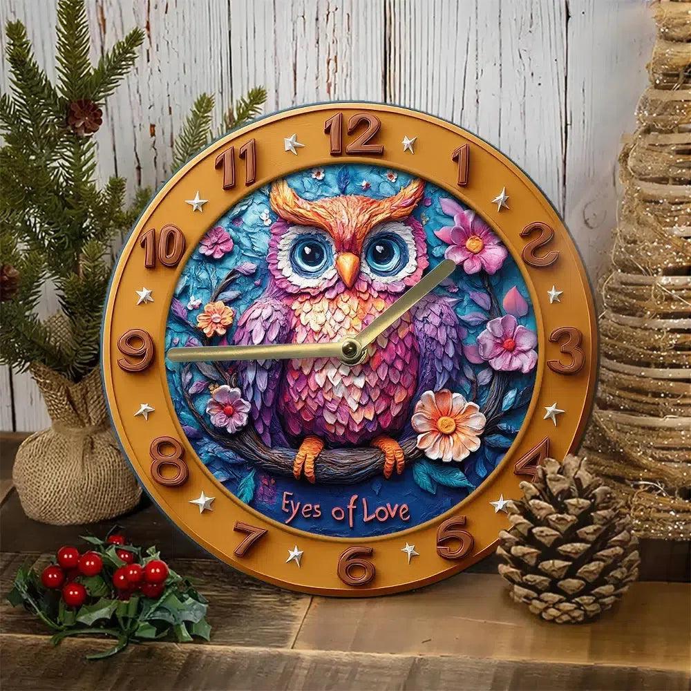 Spirit Owl Wall Clock Home Decor for Owl Lovers-MoonChildWorld