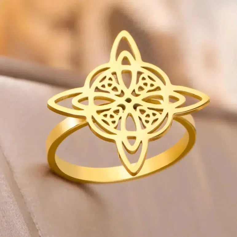 Witch Knot Ring Witchcraft Celtics Knot Ring Amulet Jewelry-MoonChildWorld