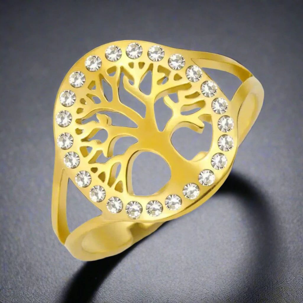 Spirit Tree of Life Ring Protection Ring Pagan Wiccan Jewelry-MoonChildWorld