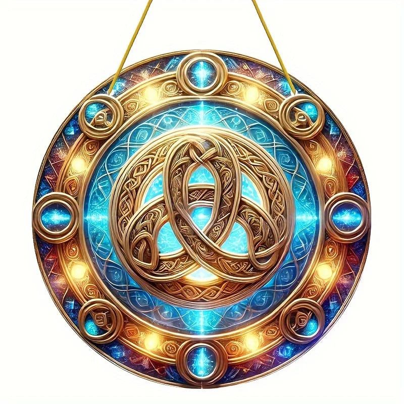 Celtic Knot Suncatcher Pagan Acrylic Sign Witchcraft Window Art-MoonChildWorld