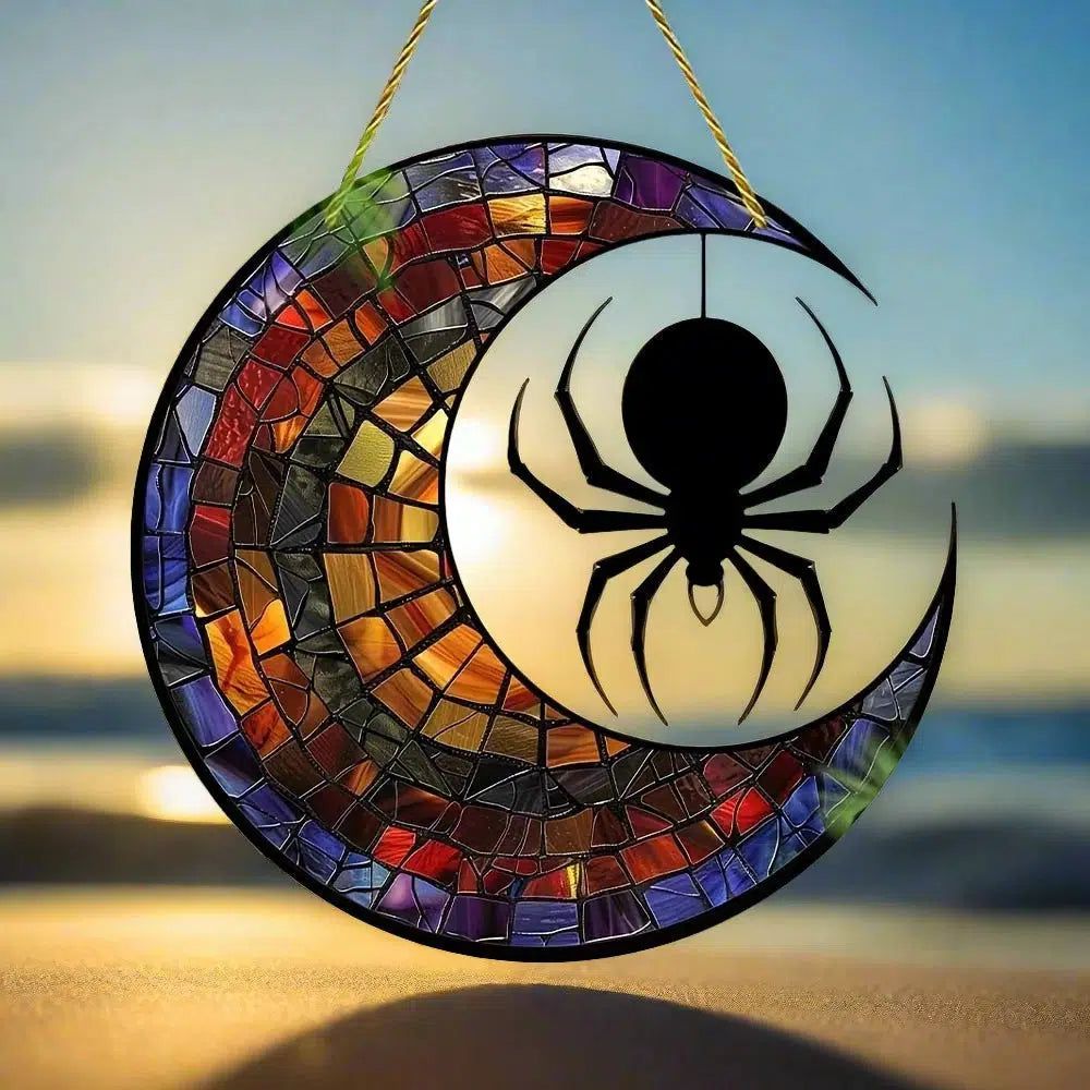 Moon Spider Gothic Suncatcher Halloween Decor-MoonChildWorld