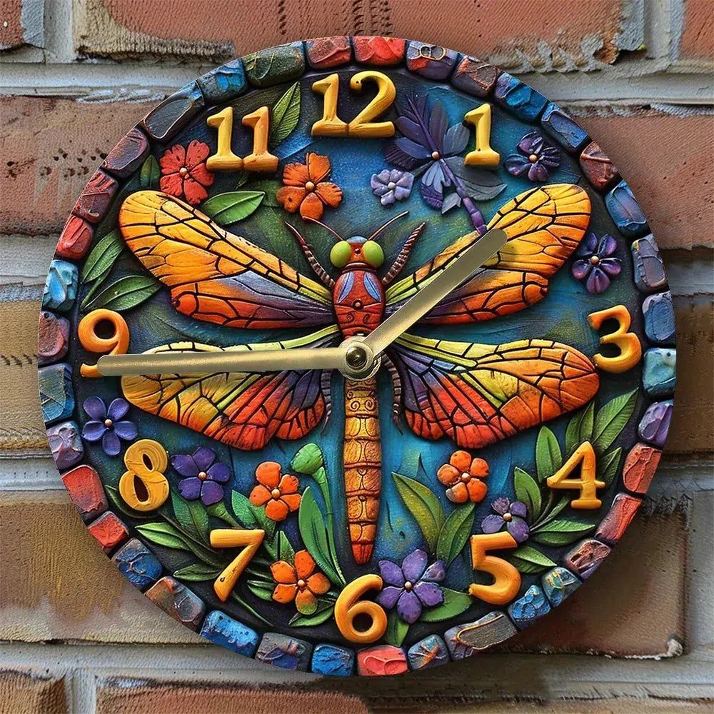 Silent Dragonfly Wall Clock-MoonChildWorld