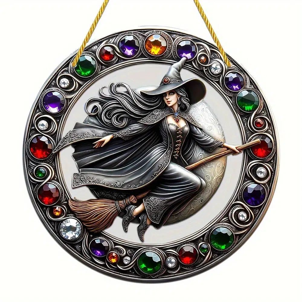 Witch Suncatcher Gorgeous Witch Acrylic Window Decoration Witchy Window Hanging-MoonChildWorld