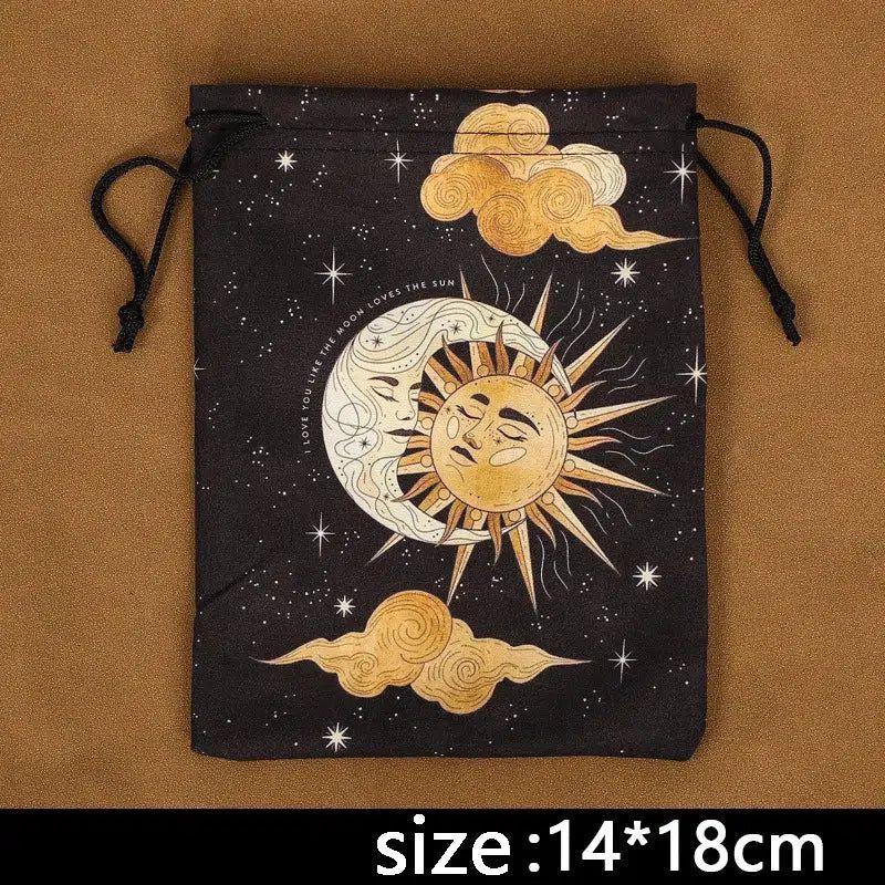 Divinations Tablecloth Oracles Card Bag Drawstring Tarot Bag-MoonChildWorld