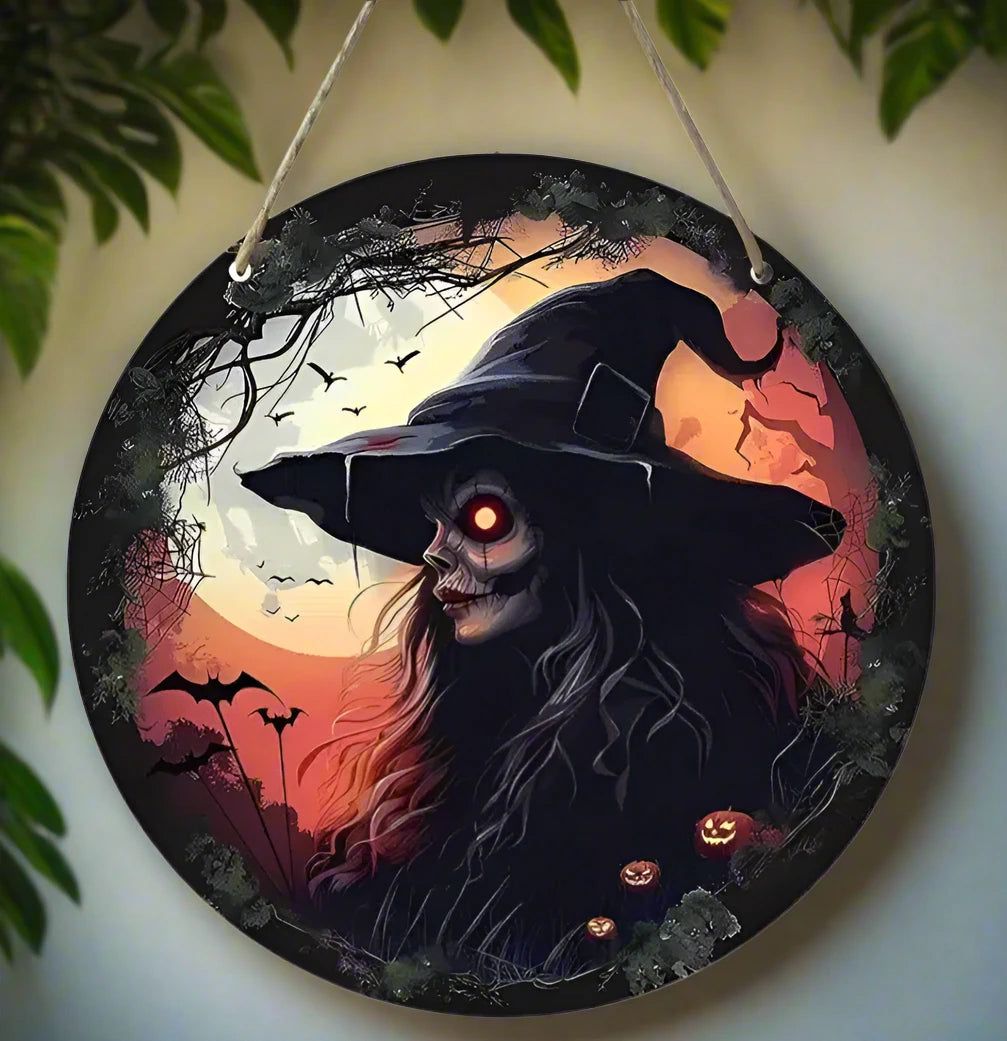 Enchanting Witch Wooden Sign Halloween Hanging Sign Mystic Wood Sign-MoonChildWorld