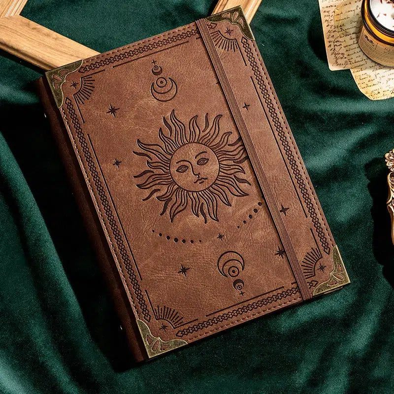 Mystical Sun Moon Journal Pagan Tree of life A5 Thickened Notebook-MoonChildWorld