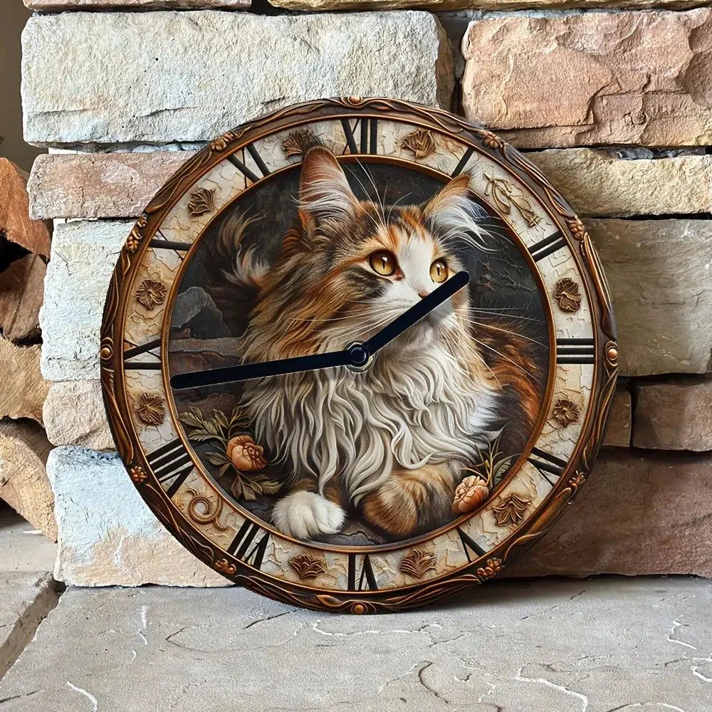 Maine Coon Cat Wall Clock-MoonChildWorld