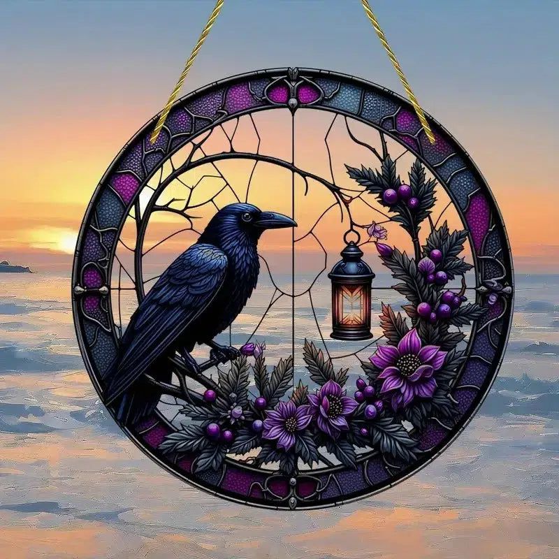 Spiritual suncatcher Mystic window decor Gothic window art Witchy Hanging Ornament for Christmas, Halloween-MoonChildWorld