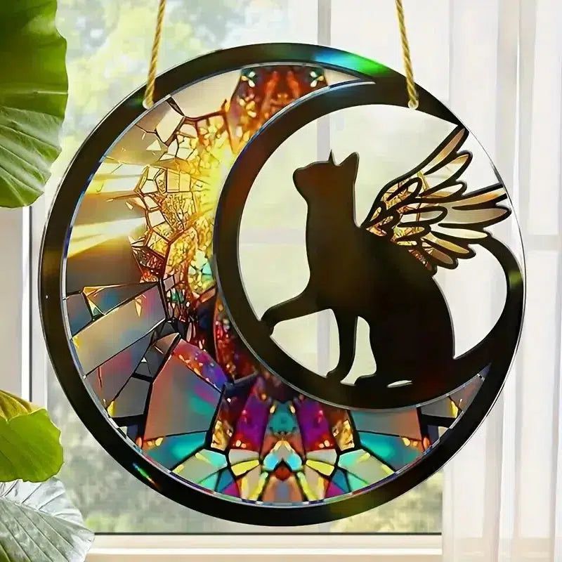 Spiritual suncatcher Mystic window decor Gothic window art Witchy Hanging Ornament for Christmas, Halloween-MoonChildWorld