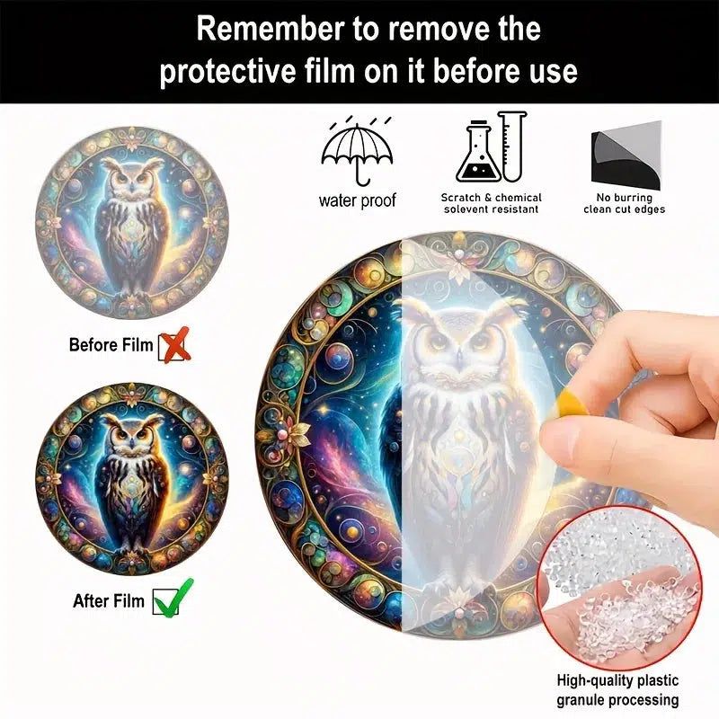 Magic Owl Suncatcher Mystic Acrylic Sign-MoonChildWorld