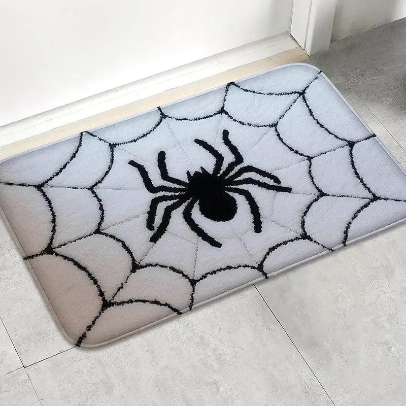 Gothic Halloween Doormat - Spooky Ghost, Spiderweb, Pumpkin, Cat & Bat Design Witch Home Decor-MoonChildWorld