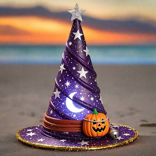 Spooky Witch Hat Night Light Set for Halloween Decor