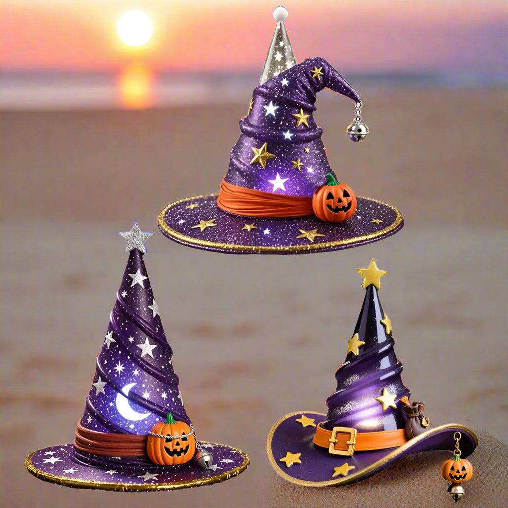 Spooky Witch Hat Night Light Set for Halloween Decor-MoonChildWorld