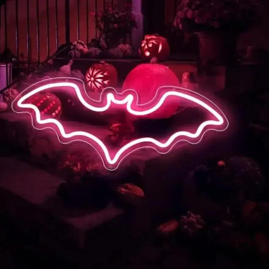 Gothic Bat LED Neon Lights Witchy Bat Neon Signs Halloween Decor-MoonChildWorld