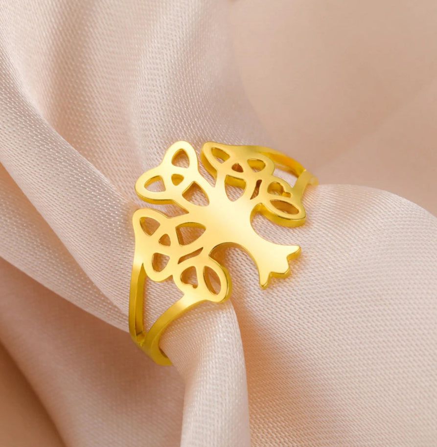 Witchcraft Celtic Knot Tree of life Ring Pagan Jewelry-MoonChildWorld