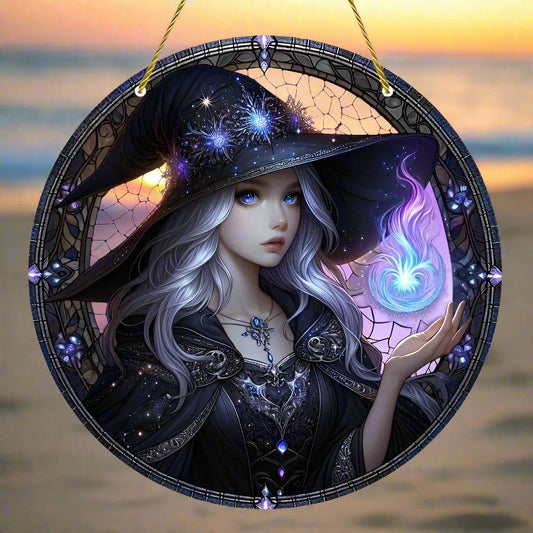 Magic Witch Suncatcher Witchy Window Hanging