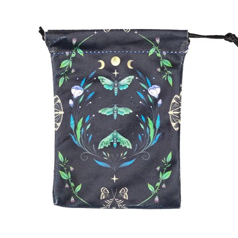 Tarot Card Storage Bag Luna Moth Witch Tarot Pouch-MoonChildWorld