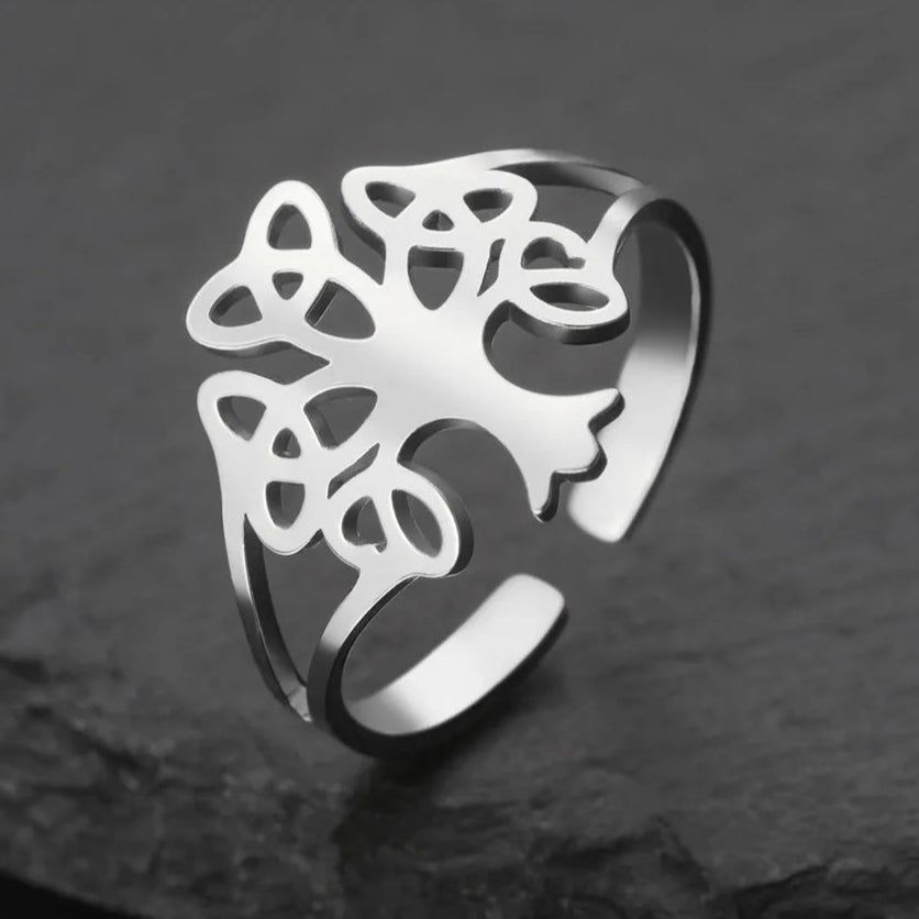 Witchcraft Celtic Knot Tree of life Ring Pagan Jewelry-MoonChildWorld