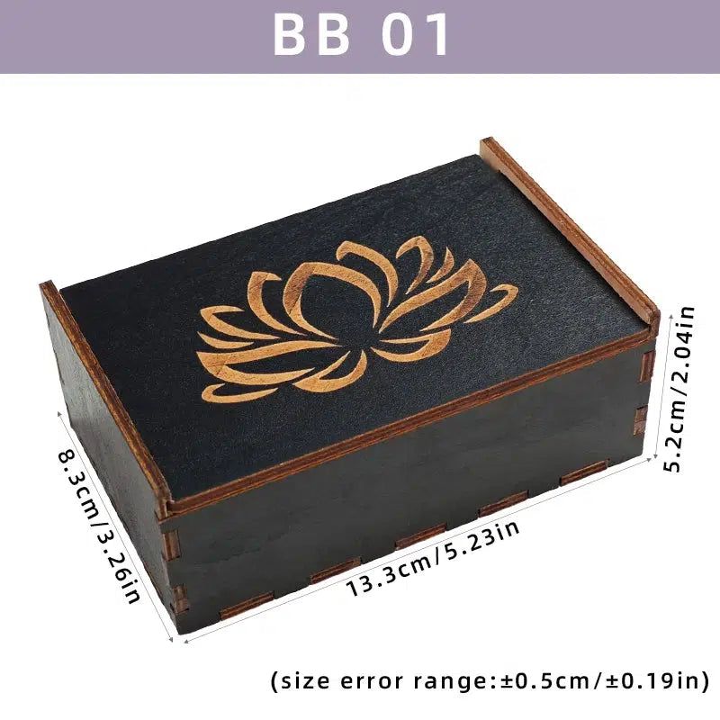 Tarot Cards Storage Box Crystals Jewelry Astrology Wooden Storage Box-MoonChildWorld