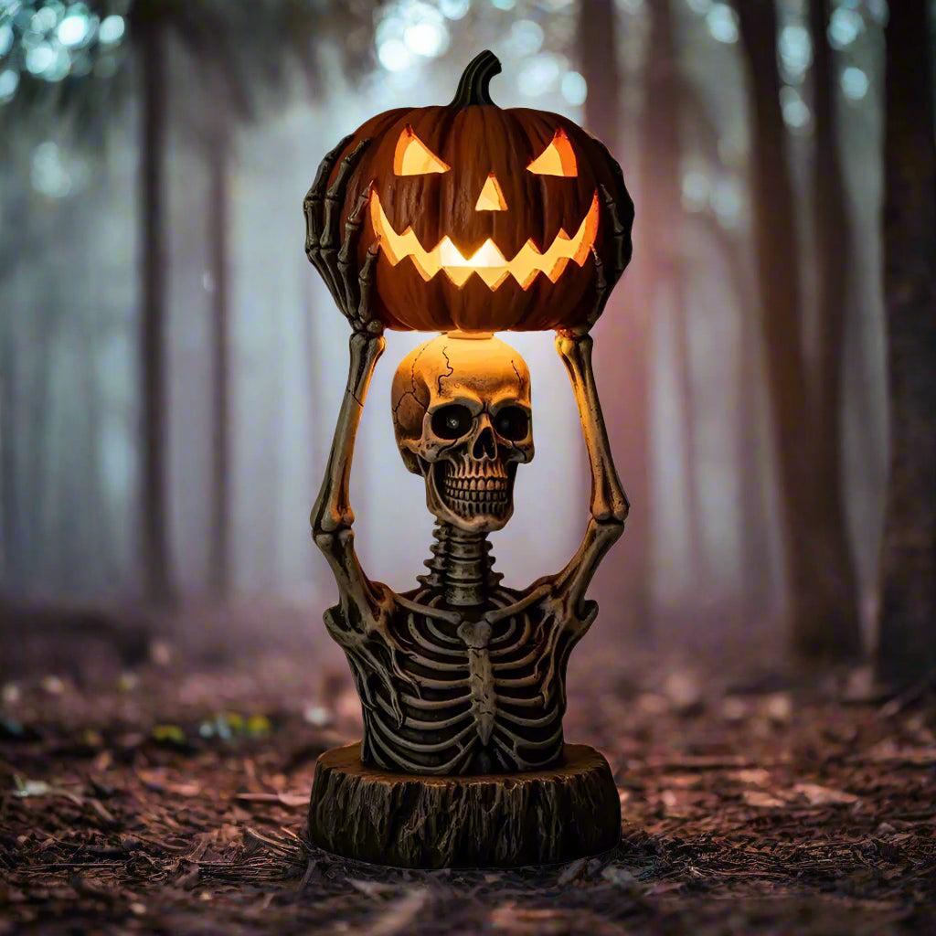 Halloween Pumpkin Night Light - Gothic Skeleton Ghost Witch LED Lamp Home Decor-MoonChildWorld