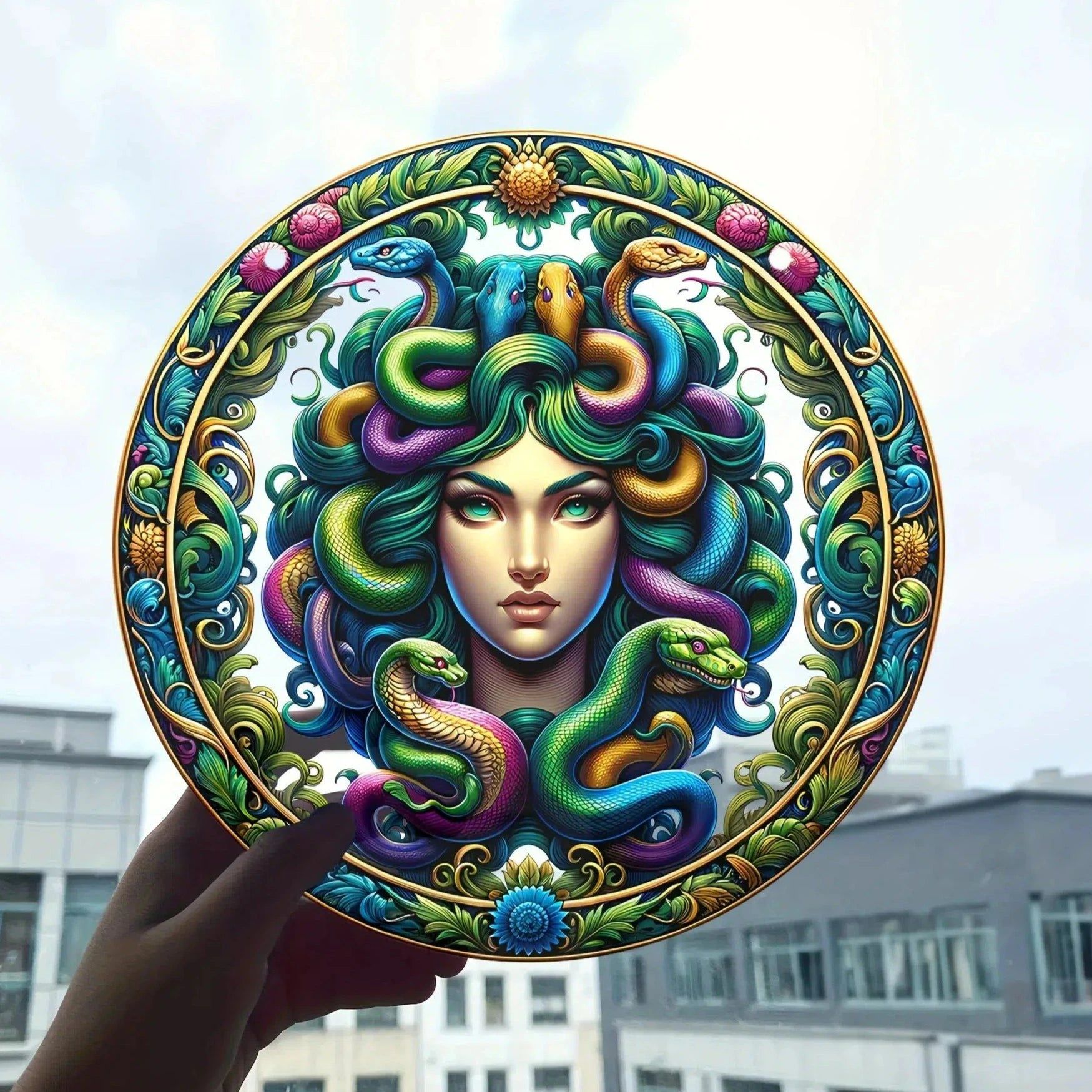 Medusa Suncatcher Acrylic Medusa Decor Medusa Window Decor-MoonChildWorld