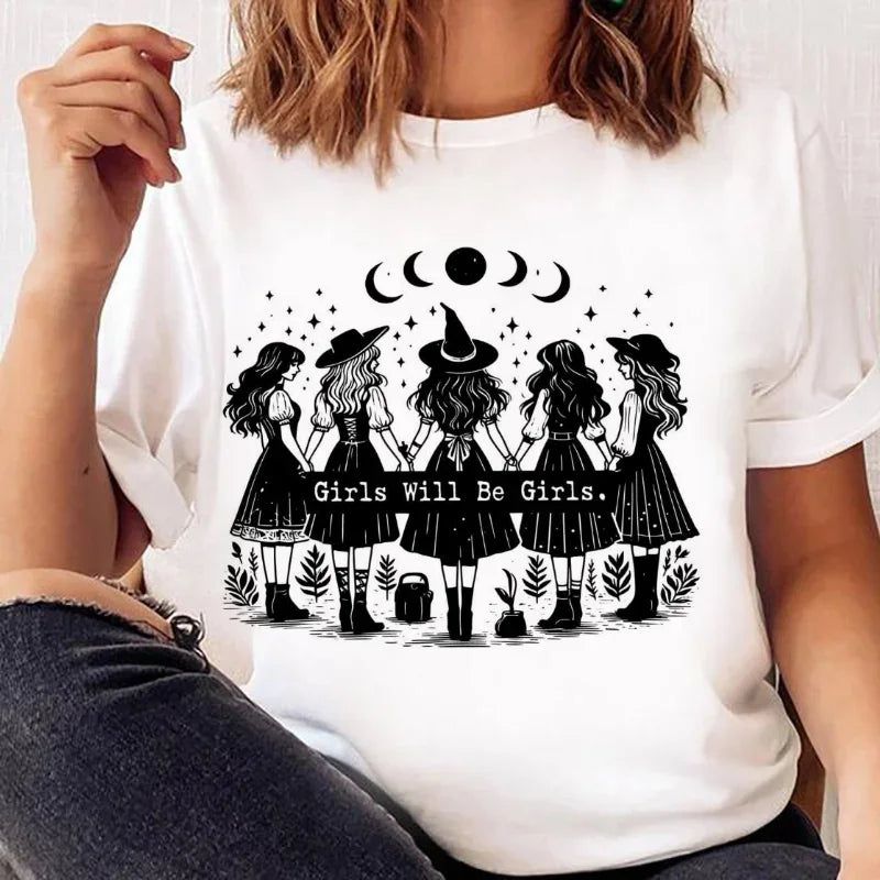 Vintage Witch T-shirt Funny Halloween T-shirt-MoonChildWorld