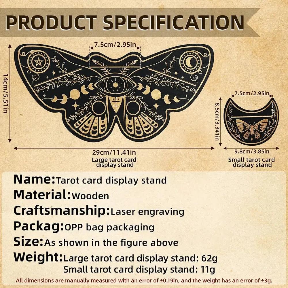 Butterfly Wooden Tarot Card Holders Tarot Display Stand for Oracle Deck Witch Divination Spiritual Rituals-MoonChildWorld