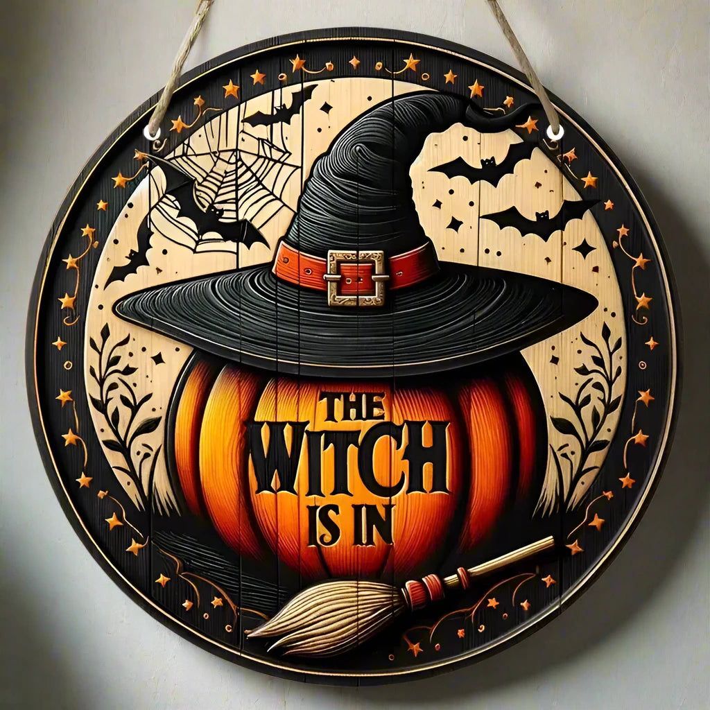 Vintage Wooden Sign Halloween Hanging Sign Gothic Wood Sign-MoonChildWorld