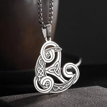 Trinity Celtic Knot Necklace Witch Moon Witchcraft Necklace