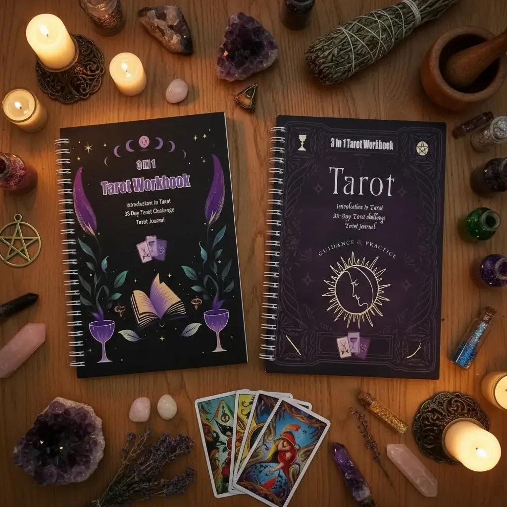 Tarot Workbook For Beginners Introduction 33-day Tarot Challenge Journal-MoonChildWorld