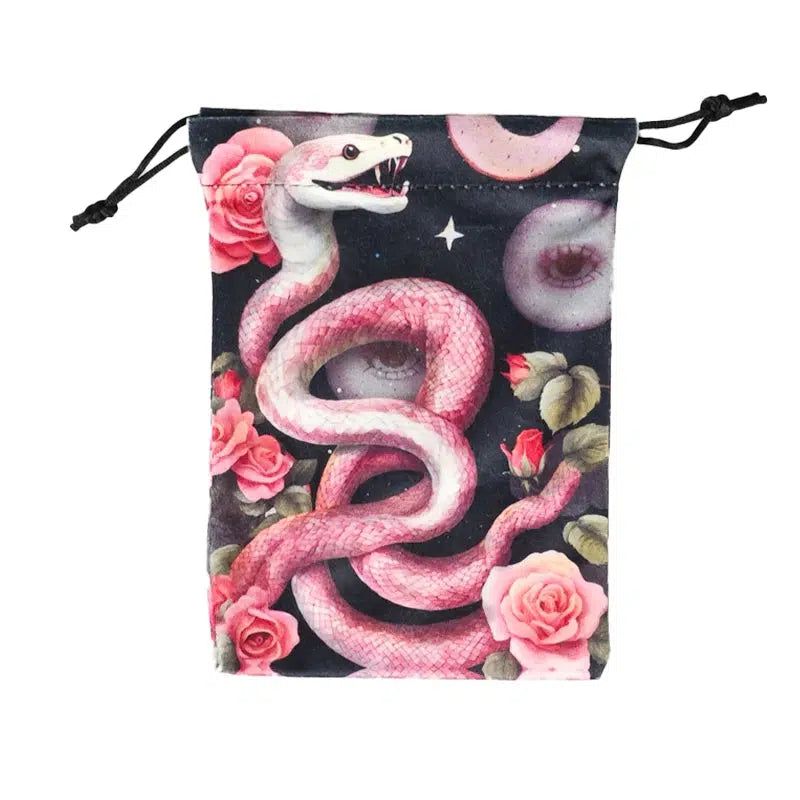 Velvet Tarot Card Storage Bag Witch Snake Tarot Pouch-MoonChildWorld