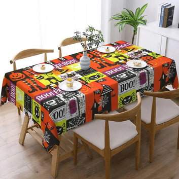 Spooky Gothic Halloween Tablecloth - Witch Tablecloth Table Decoration