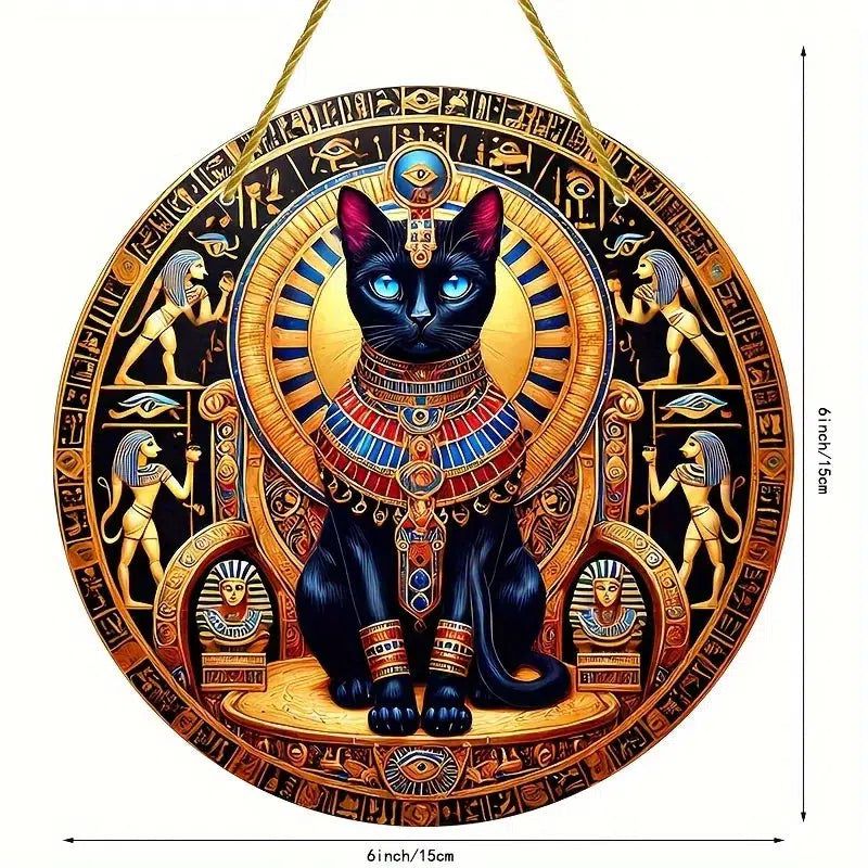 Egyptian Cat God Buster Suncatcher Egyptian Cat Window Art-MoonChildWorld