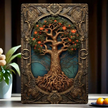 Tree Of Life Metal Sign Spiritual Tree Wall Art Pagan Tree of life Decor-MoonChildWorld