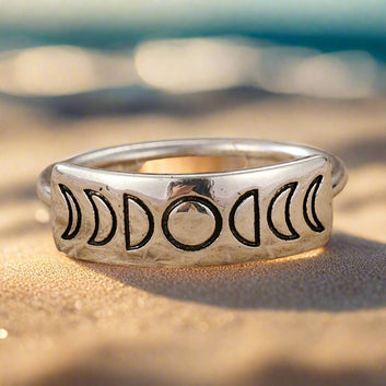 Moon Phases Ring Lunar Phase Ring Wiccan Jewelry