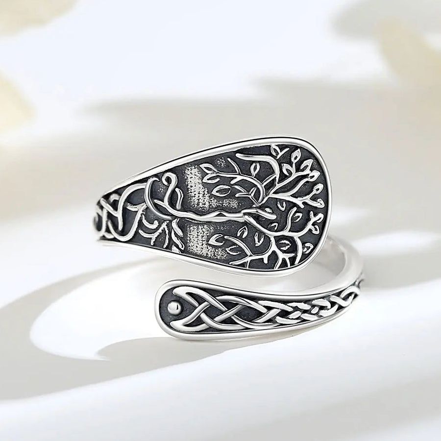 Pagan Tree of Life Ring Vintage Celtic Knot Witchcraft Ring Wiccan Jewelry-MoonChildWorld