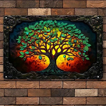 Tree Of Life Metal Sign Spiritual Tree Wall Art Tree of life Pagan Home Decor