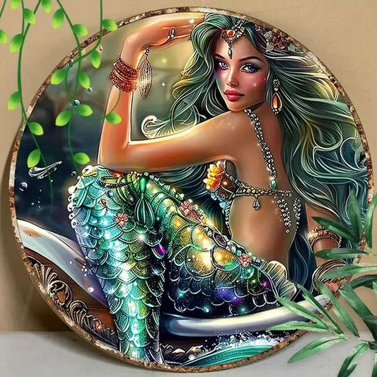 Mermaid Witch Metal Sign