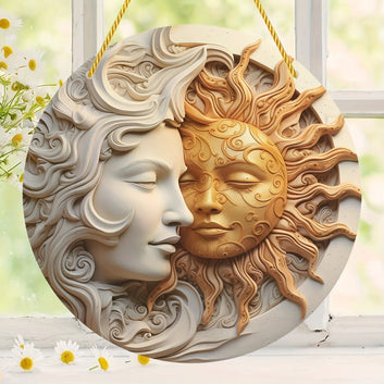 Sun Moon Acrylic Sign Celestial Sun Moon Suncatcher