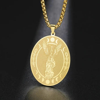 Lilith Goddess Sigil Necklace Moon Phase Witchy Double-sided Necklace